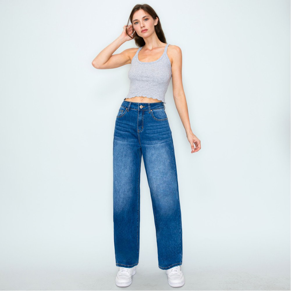 Wax Jean - Women's Basic Wide Leg Jean - 90340 – Oly's Home Fashion
