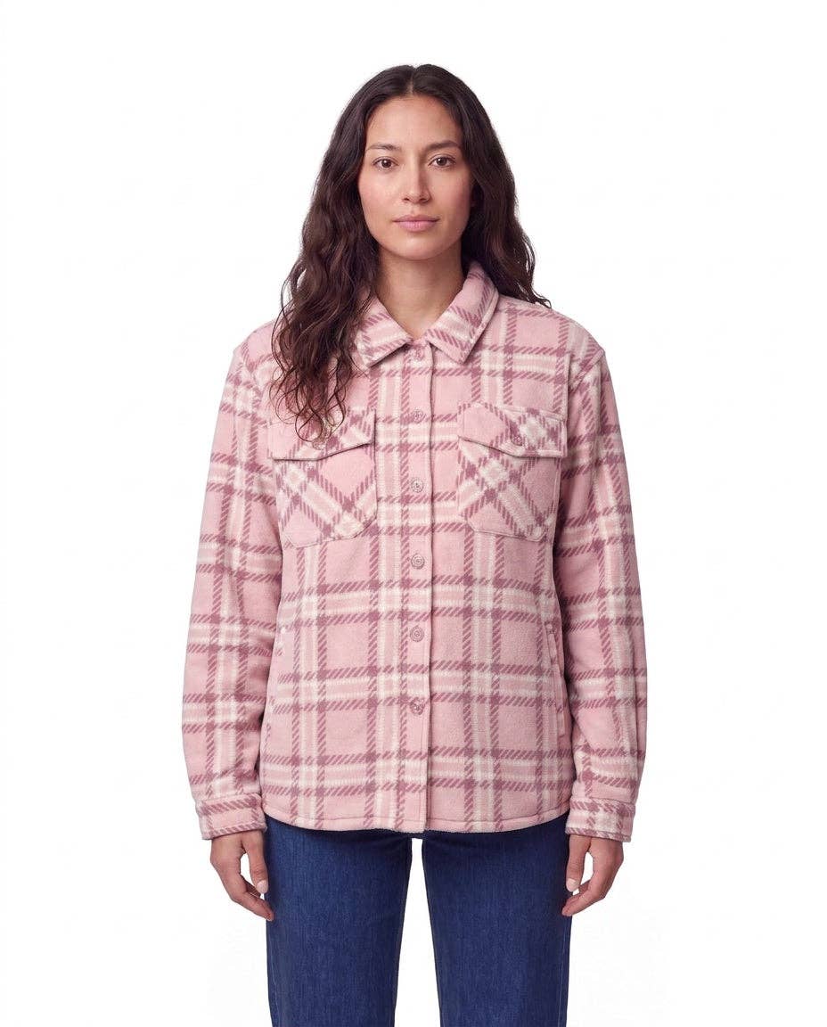 Ladies' Plush Shacket with Sherpa Lining - LS5-H35