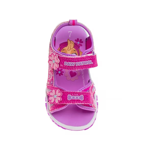 Nickelodeon Paw Patrol Double Hook & Loop Girls Toe Sport Toddler Sandals - CH98977