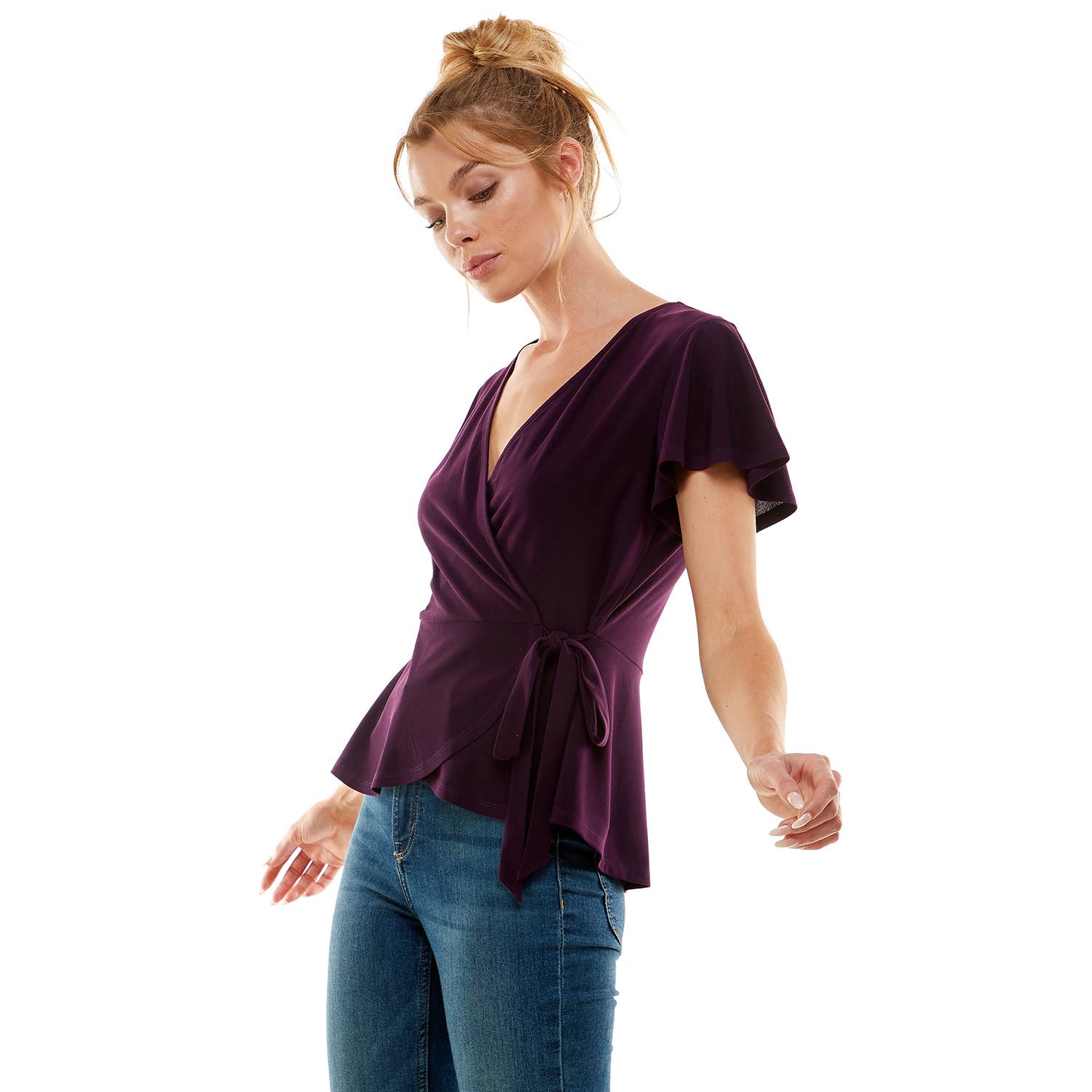 Lily Star - Women's Soft Bloom Wrap Blouse - MT1185036WPL