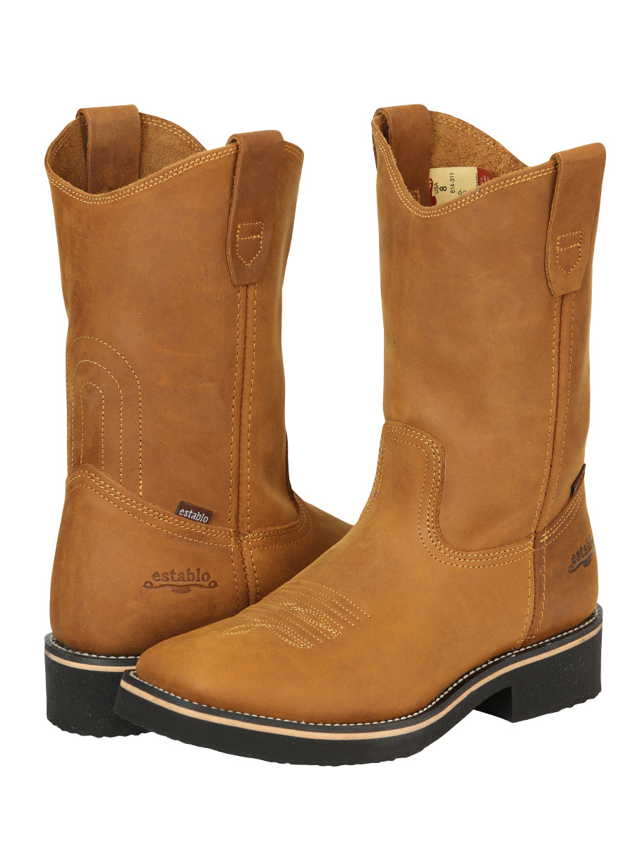 Bota de trabajo Establo para hombre - cuero Crazy en Mango 41549