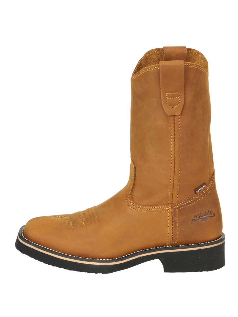 Bota de trabajo Establo para hombre - cuero Crazy en Mango 41549