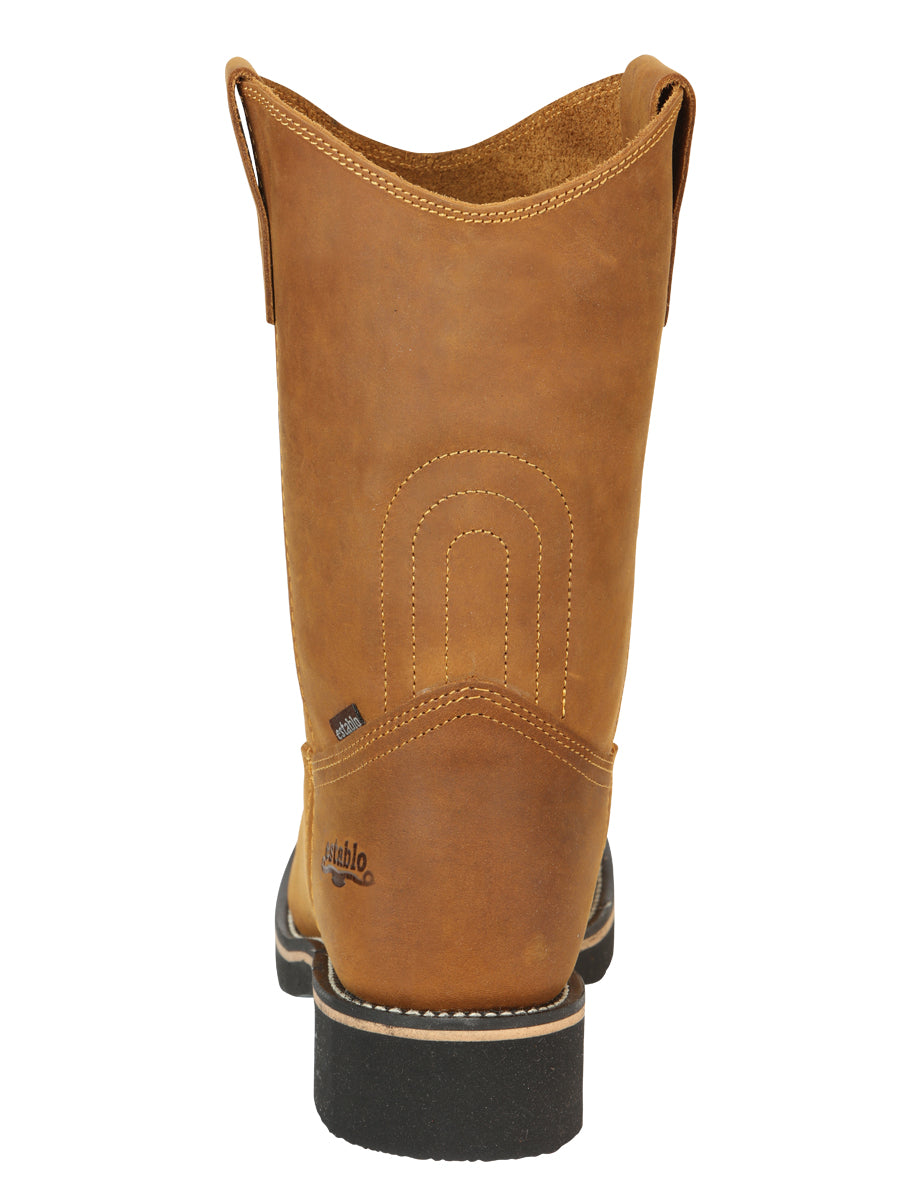 Bota de trabajo Establo para hombre - cuero Crazy en Mango 41549