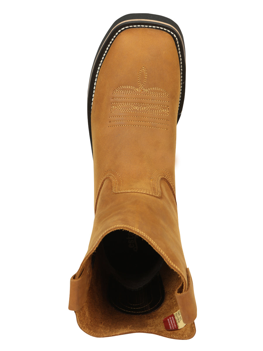Bota de trabajo Establo para hombre - cuero Crazy en Mango 41549