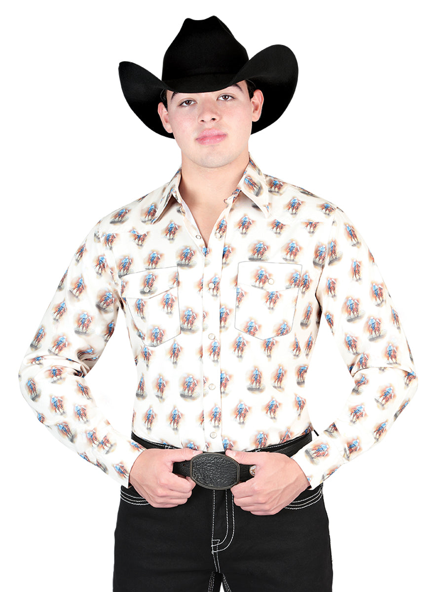 Men's El General Brown Western Shirt 44307