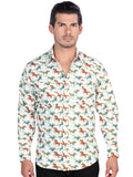 Men's El General Western Shirt - White 44313