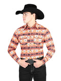 Men's El General Orange Western Shirt 44314