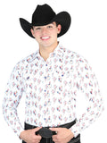 Men's El General White Western Shirt 44318