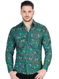 Men's El General Western Shirt - Dark Blue 44319