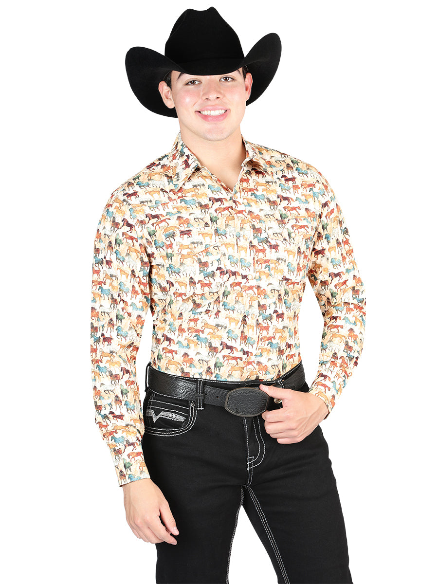 Men's El General Khaki Western Shirt 44324