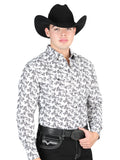 Camisa Western El General - Blanco/Gris 44325