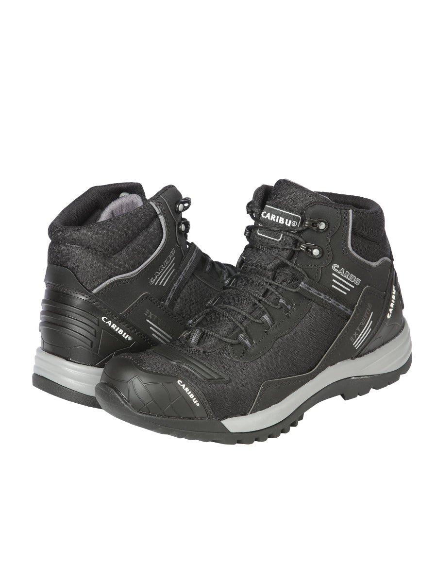 Men's Work Shoe Caribu - Synthetic finish - Black/Grey 44363
