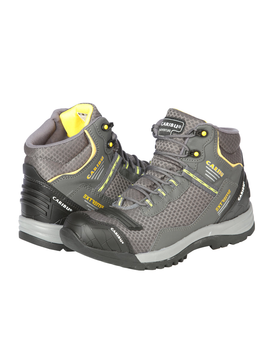 Men's Work Shoe Caribu - Synthetic finish  - Grey/Yellow 44367