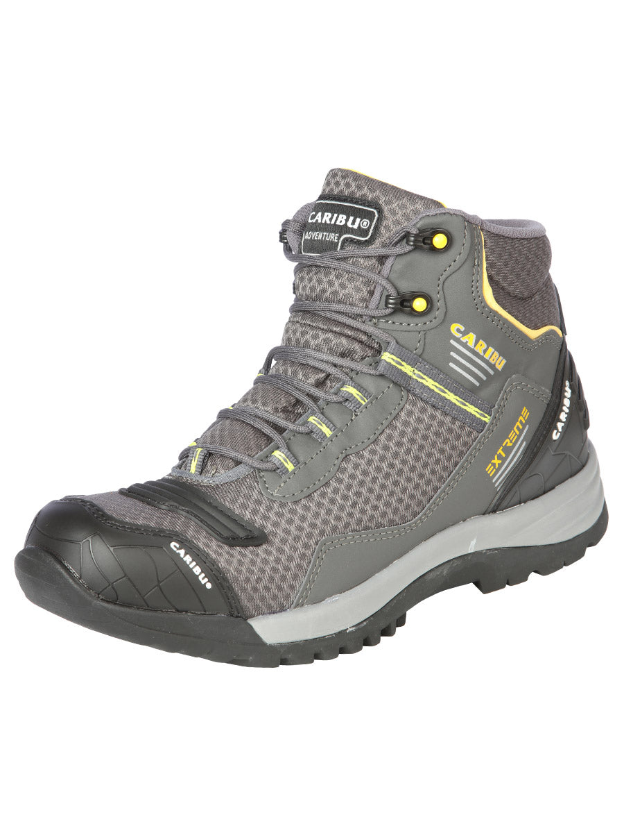 Men's Work Shoe Caribu - Synthetic finish  - Grey/Yellow 44367