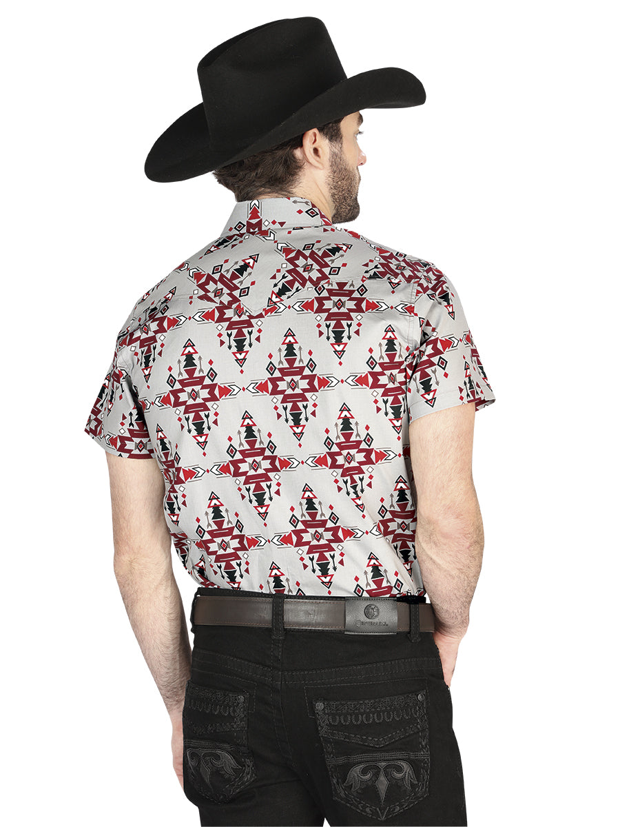 Men's El General Western Shirt - Gray 44446