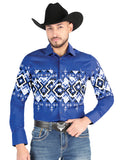 El General - Camisa informal de manga larga - Azul 44449