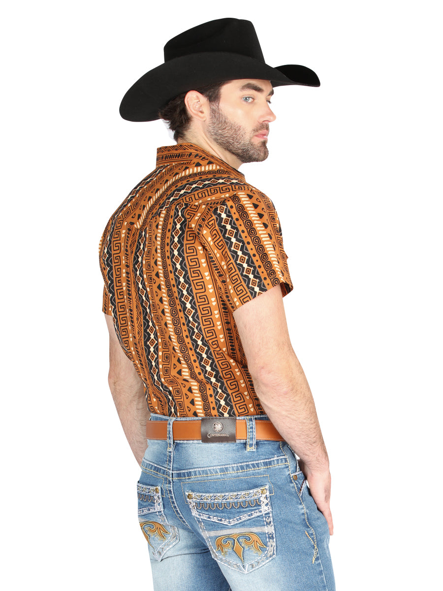 Men's El General Western Shirt - Mustard 44455