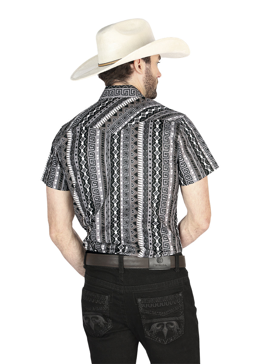 Men's El General Western Shirt - Gray 44457