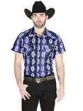 Men's El General Western Shirt - Blue 44460