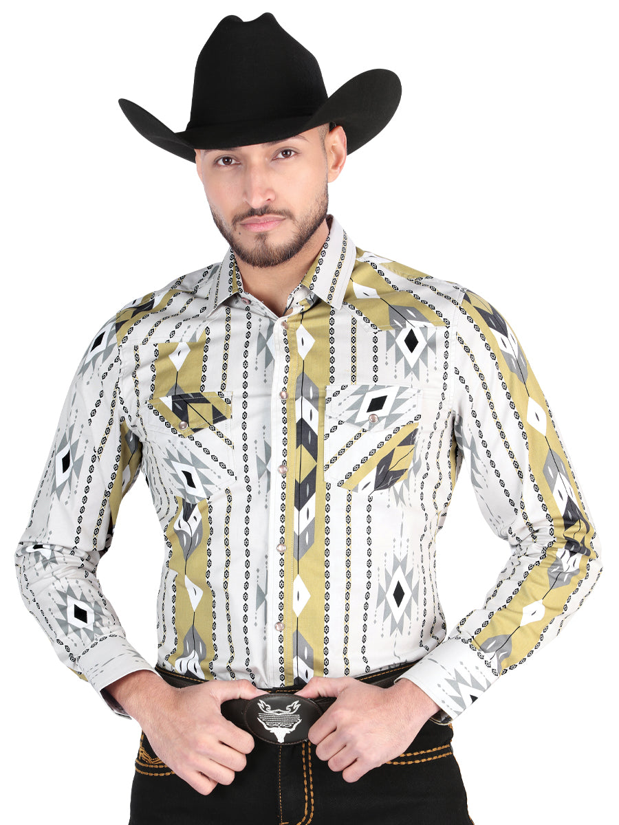 El General - Camisa informal de manga larga - Gris 44473