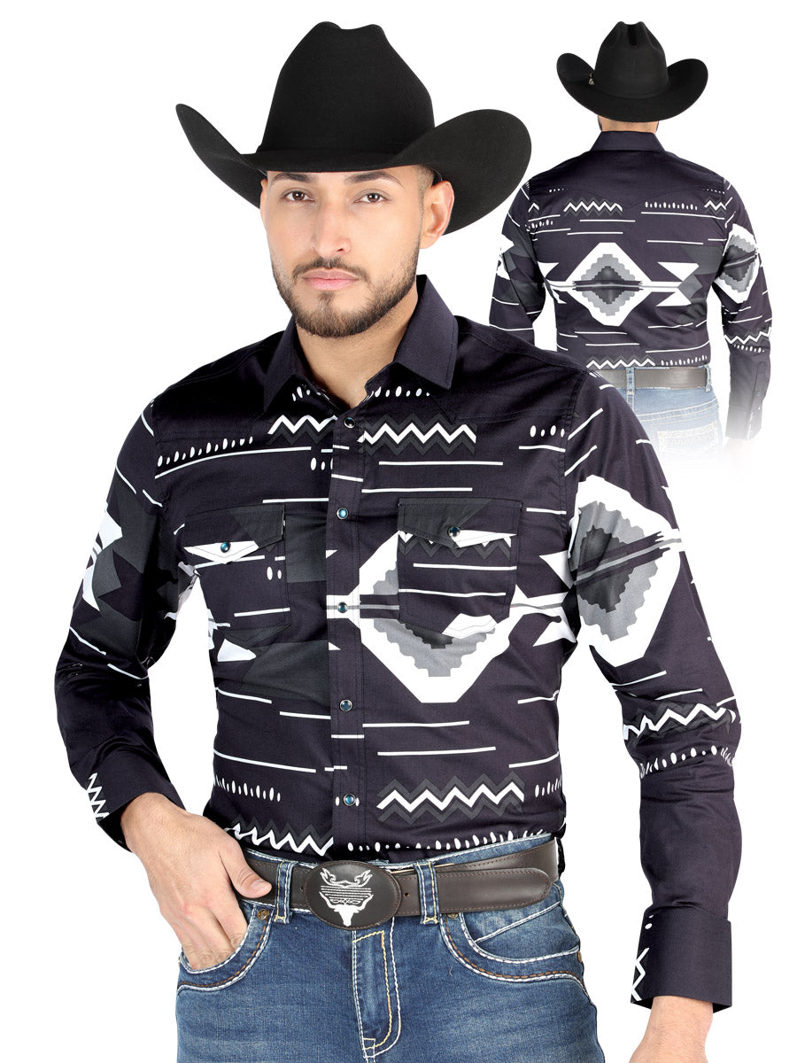 El General - Camisa informal de manga larga - Negra 44500