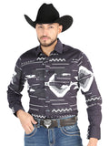 El General - Camisa informal de manga larga - Negra 44500