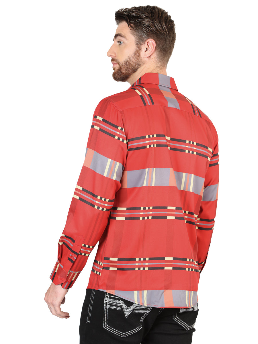 Men's El General Red Casual Long-Sleeve Shirt 44601
