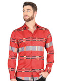 Men's El General Red Casual Long-Sleeve Shirt 44601