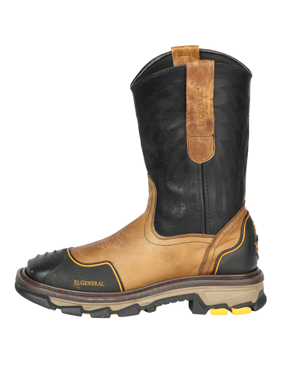 Men's El General Men’s Work Boot - Crazy Leather - Mantequilla 44686