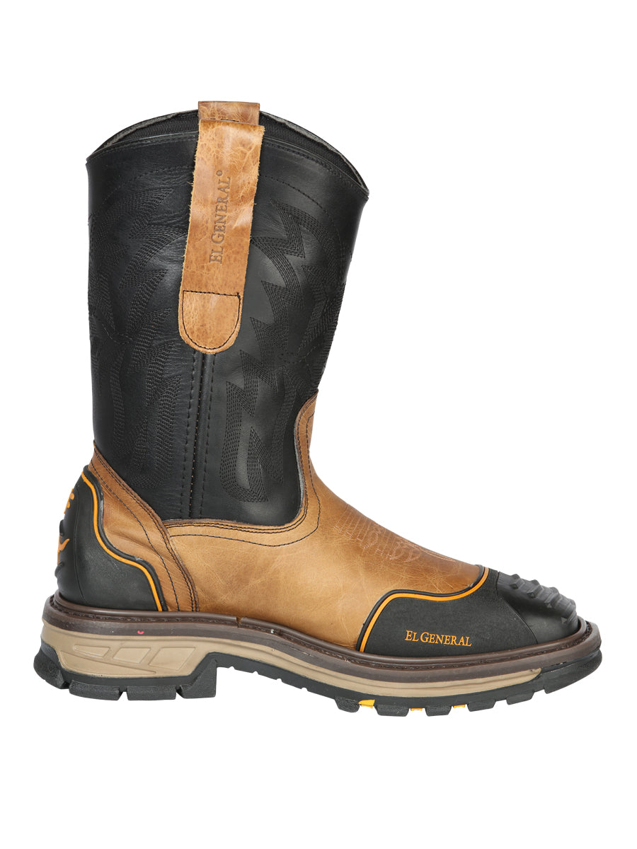 Men's El General Men’s Work Boot - Crazy Leather - Mantequilla 44686
