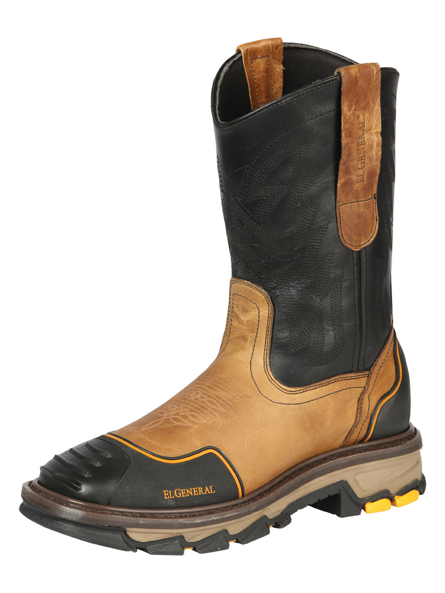 Men's El General Men’s Work Boot - Crazy Leather - Mantequilla 44686