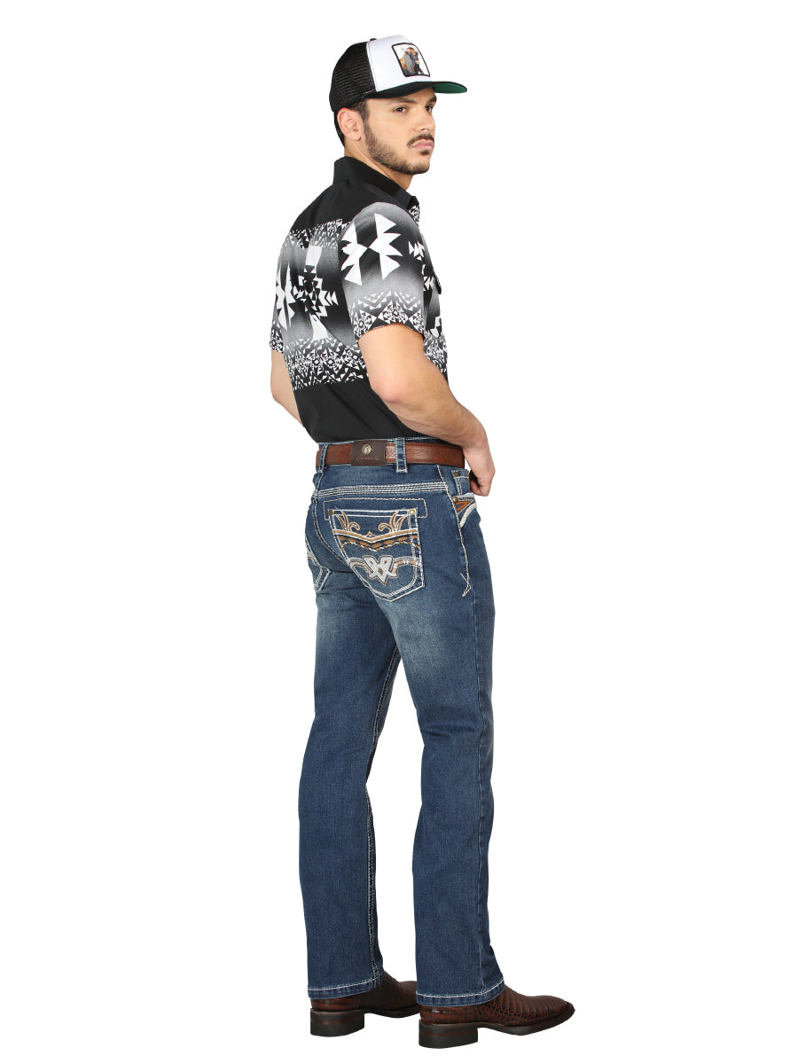 Pantalones vaqueros acampanados Centenario - Azul medio 44973