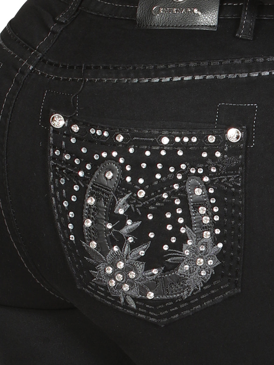 Jeans de mezclilla Bootcut Centenario - Negro 45026