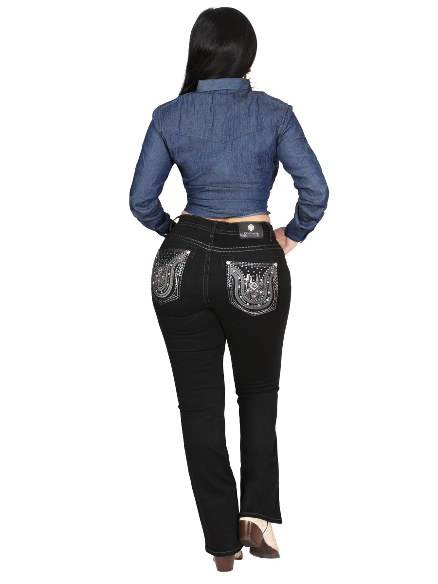 Vaqueros Centenario con diseño bootcut - Negro 45028