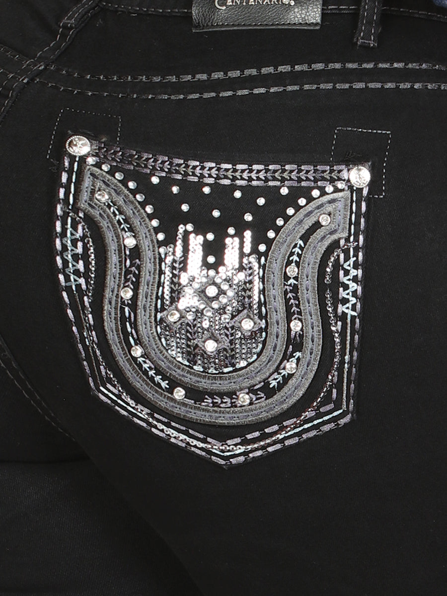 Vaqueros Centenario con diseño bootcut - Negro 45028