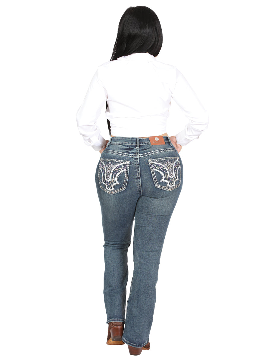 Jeans Centenario de mezclilla corte bota - Azul oscuro 45032