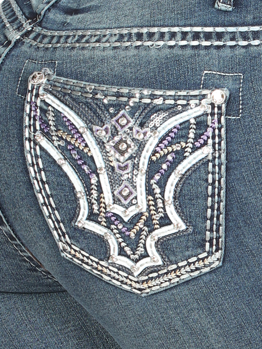 Jeans Centenario de mezclilla corte bota - Azul oscuro 45032