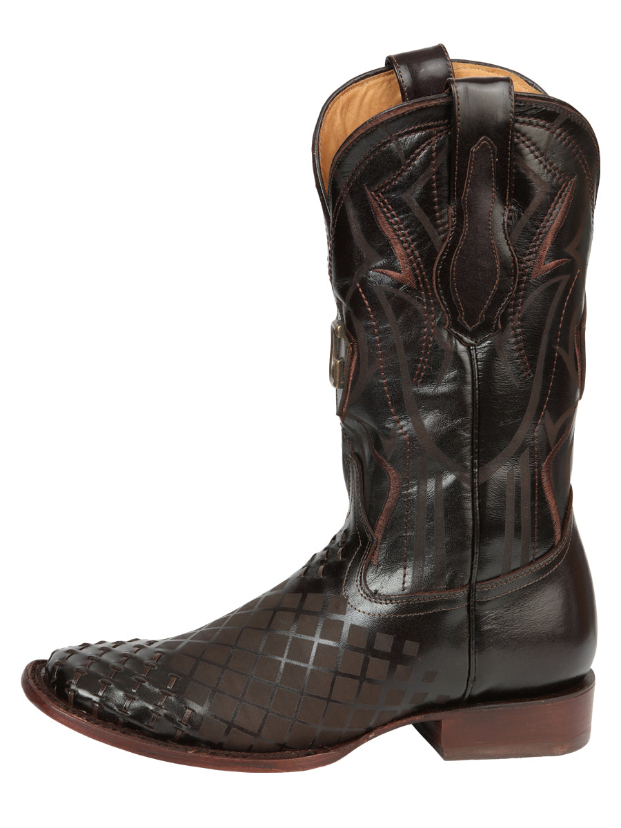 Botas de Rodeo para Hombre - El General Piel Pull-Up - Café 45173
