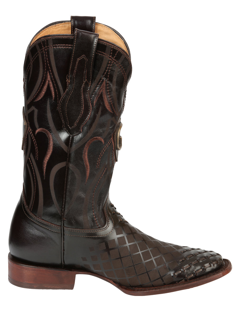 Botas de Rodeo para Hombre - El General Piel Pull-Up - Café 45173