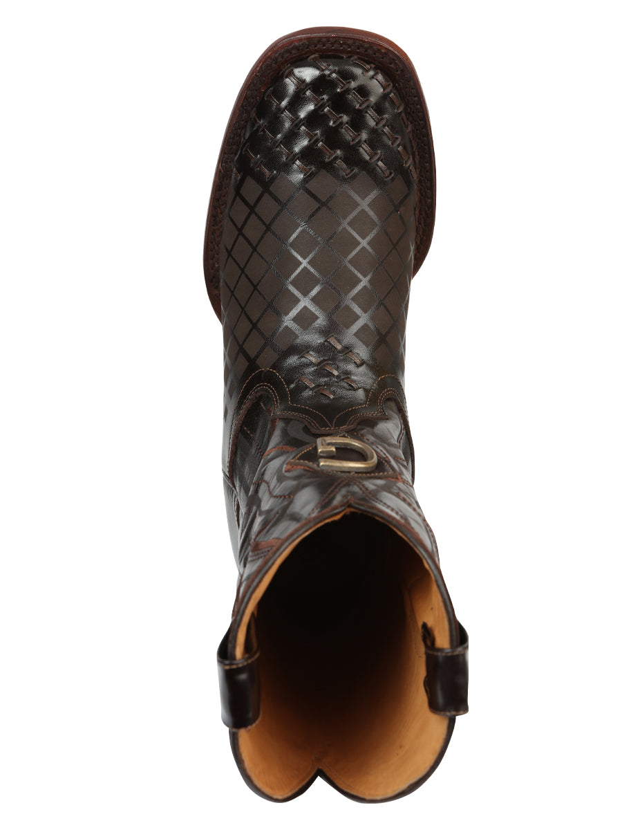 Botas de Rodeo para Hombre - El General Piel Pull-Up - Café 45173