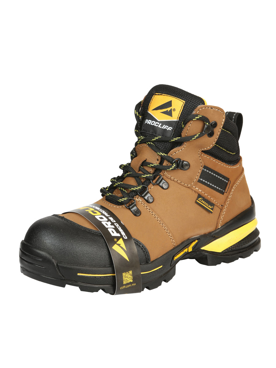 Botas de trabajo Procliff Safety Nubuck Maple: Con cordones y casco para seguridad en el lugar de trabajo 45287