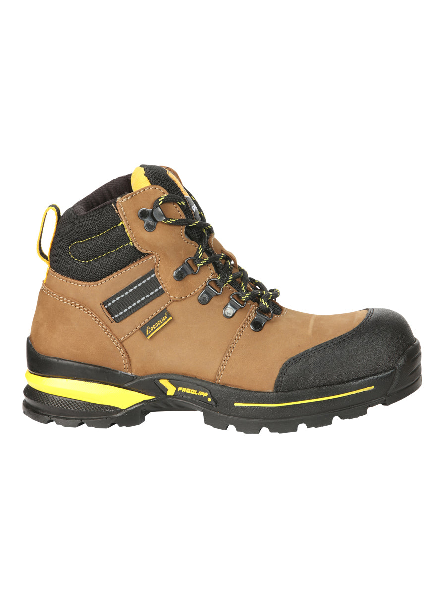 Botas de trabajo Procliff Safety Nubuck Maple: Con cordones y casco para seguridad en el lugar de trabajo 45287