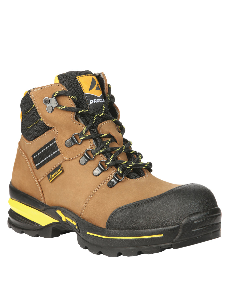 Botas de trabajo Procliff Safety Nubuck Maple: Con cordones y casco para seguridad en el lugar de trabajo 45287