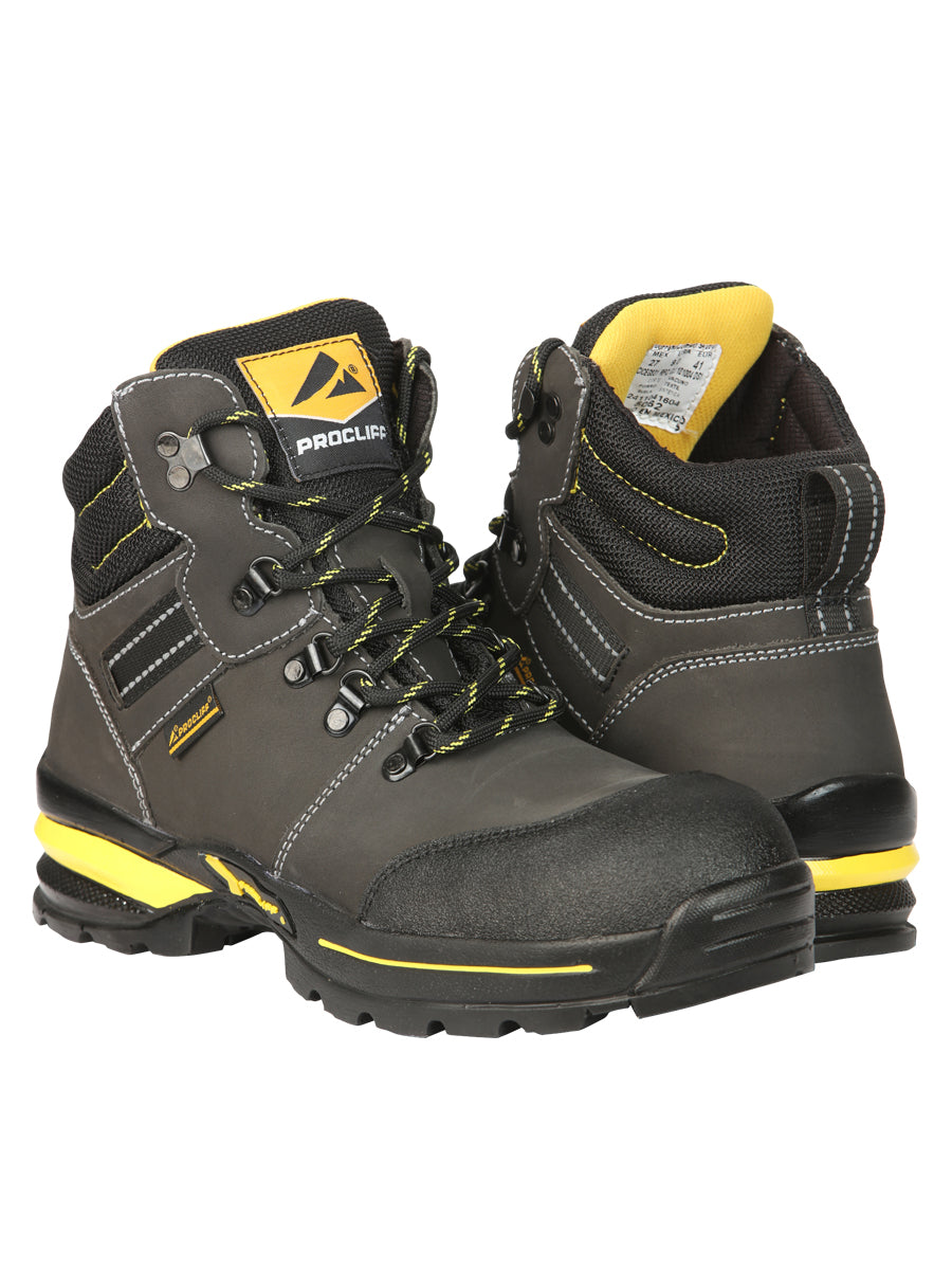 Botas de trabajo de seguridad Procliff Oxford de Nobuk: con cordones y casco para seguridad en el lugar de trabajo 45288