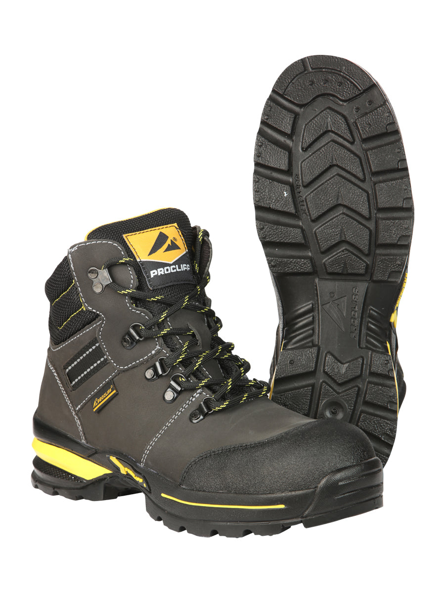 Botas de trabajo de seguridad Procliff Oxford de Nobuk: con cordones y casco para seguridad en el lugar de trabajo 45288