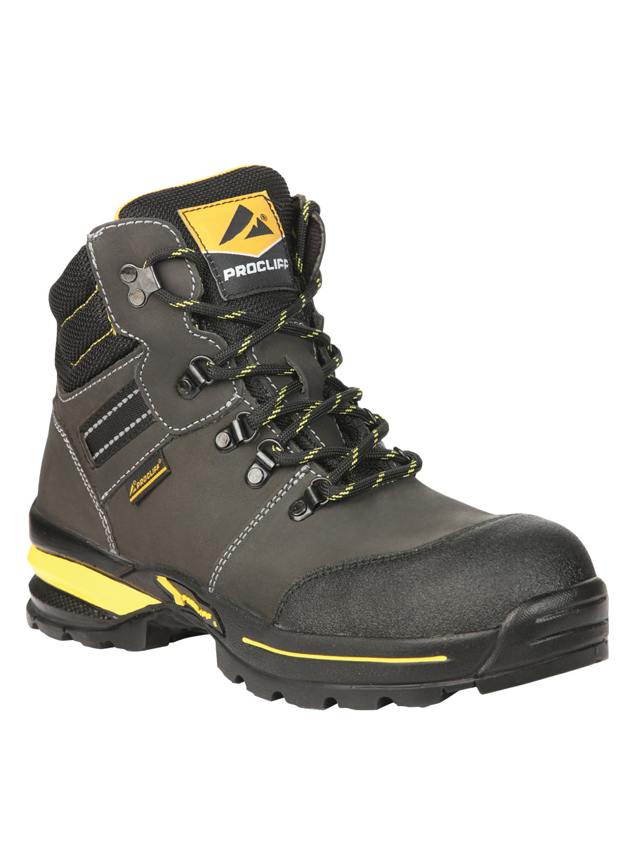 Botas de trabajo de seguridad Procliff Oxford de Nobuk: con cordones y casco para seguridad en el lugar de trabajo 45288