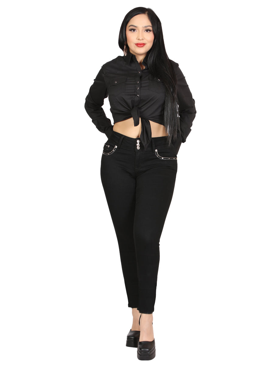 Women's Centenario Hip-Up Skinny Denim Jeans - Black 45318