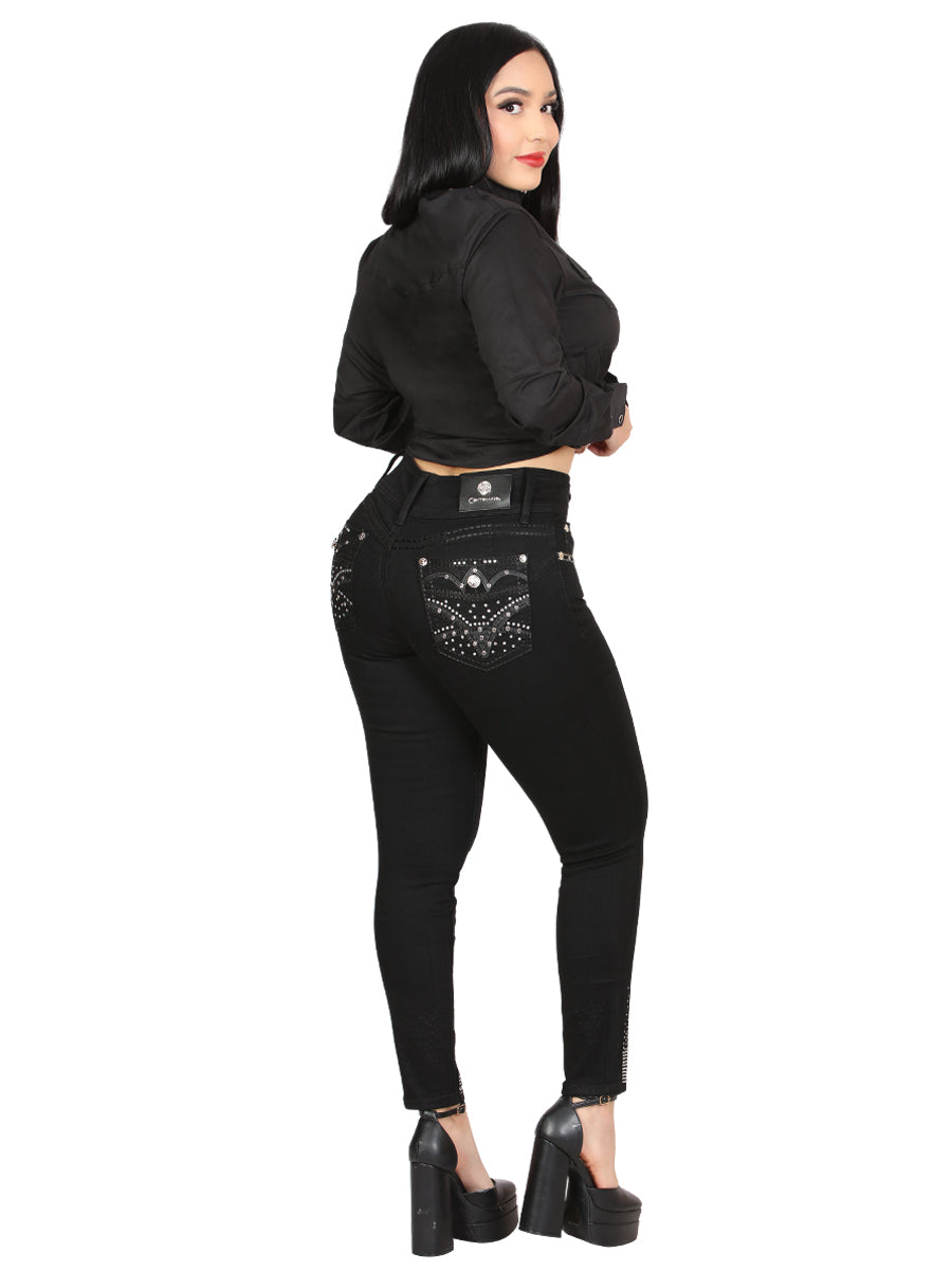 Women's Centenario Hip-Up Skinny Denim Jeans - Black 45318
