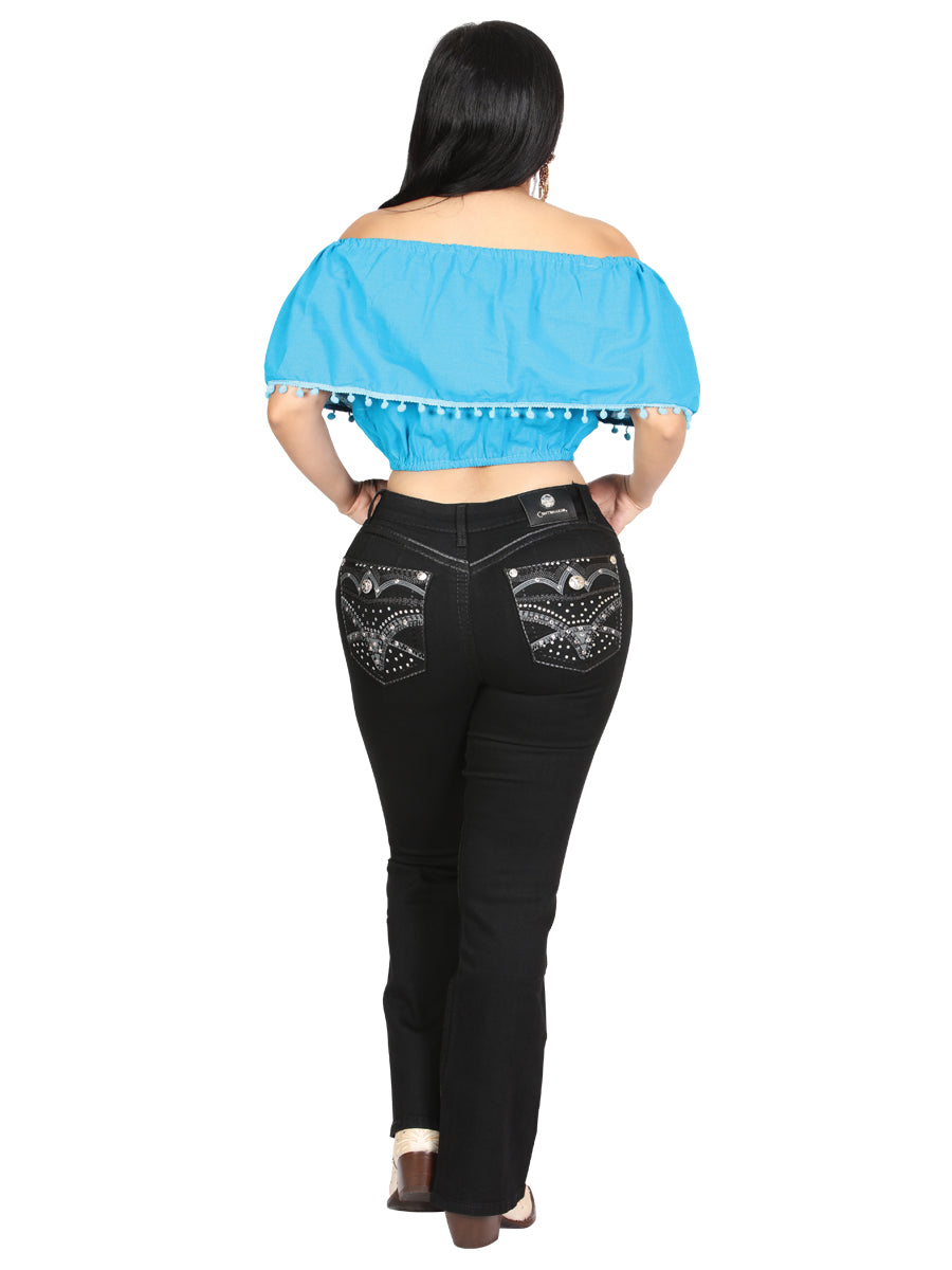 Women's Centenario Hip-Up Bootcut Denim Jeans - Black 45319
