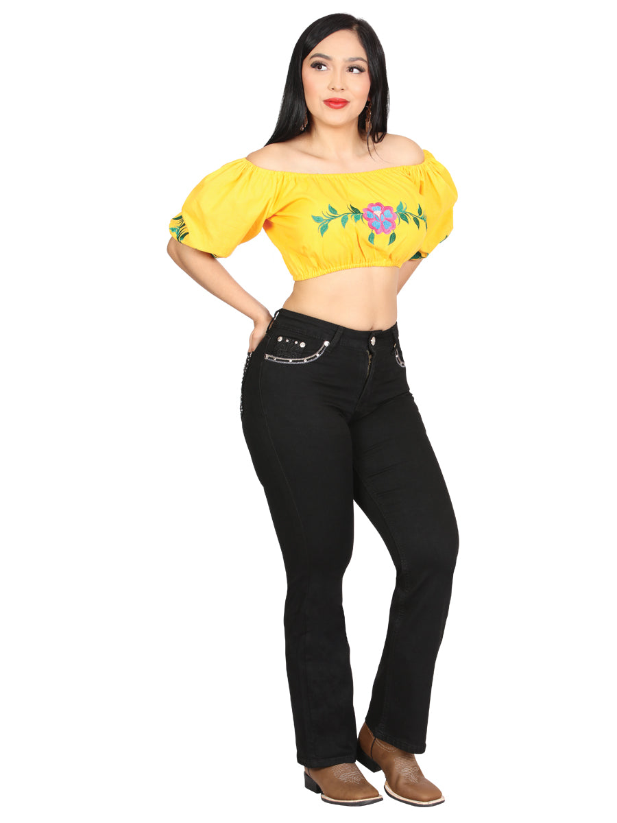 Women's Centenario Hip-Up Bootcut Denim Jeans - Black 45320